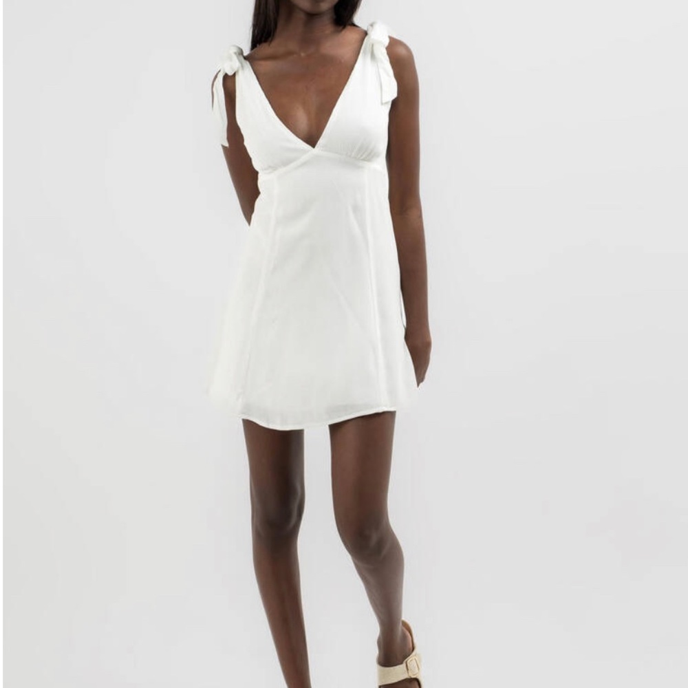 White mini dress